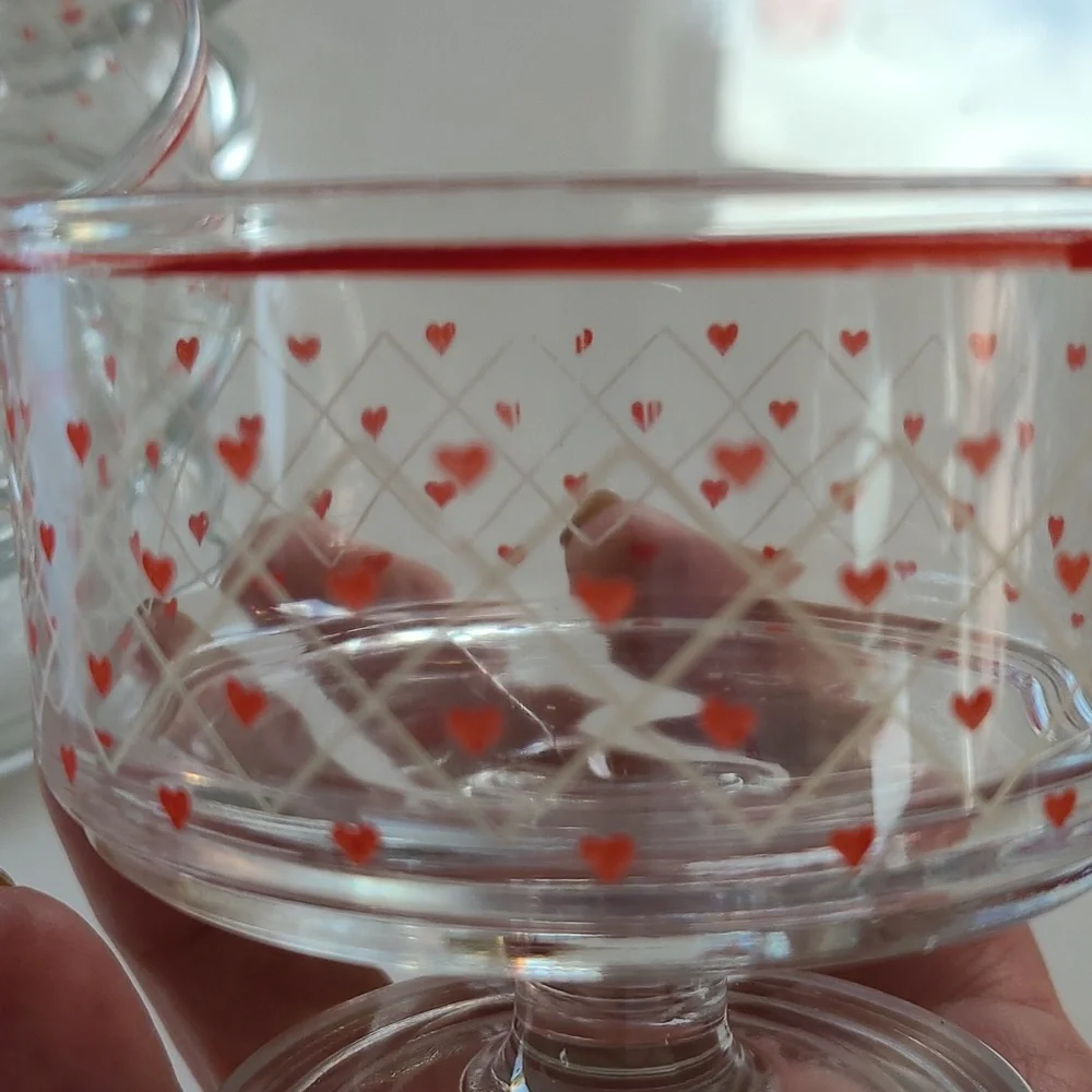 Cup vintage heart in glass - Picture 2 of 4